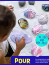 2 in 1 Rock Painting Art Kit - Glow in The Dark Pouring Rock Kit - Arts and Crafts - Image 2
